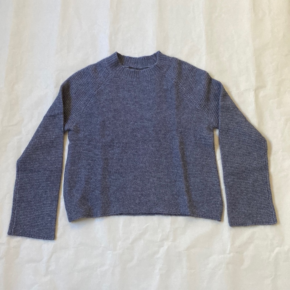 360 Sweater. Blue cashmere/silk sweater. Size small.